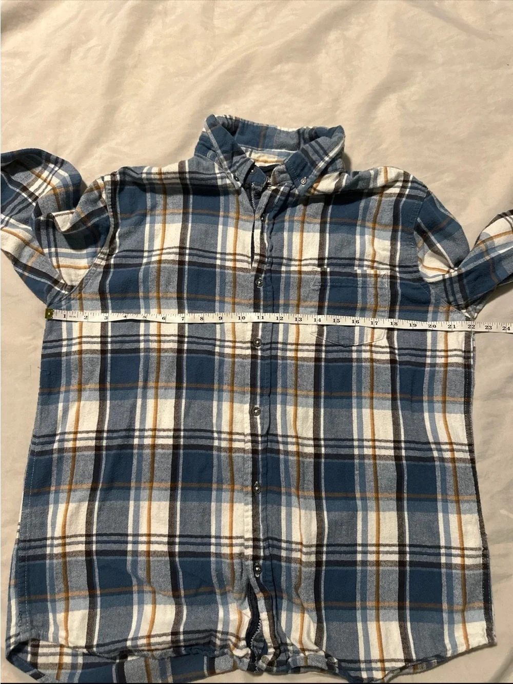 Upcycled Halloween Skeleton Cat Ghost Scene Tee Flannel Sz L
